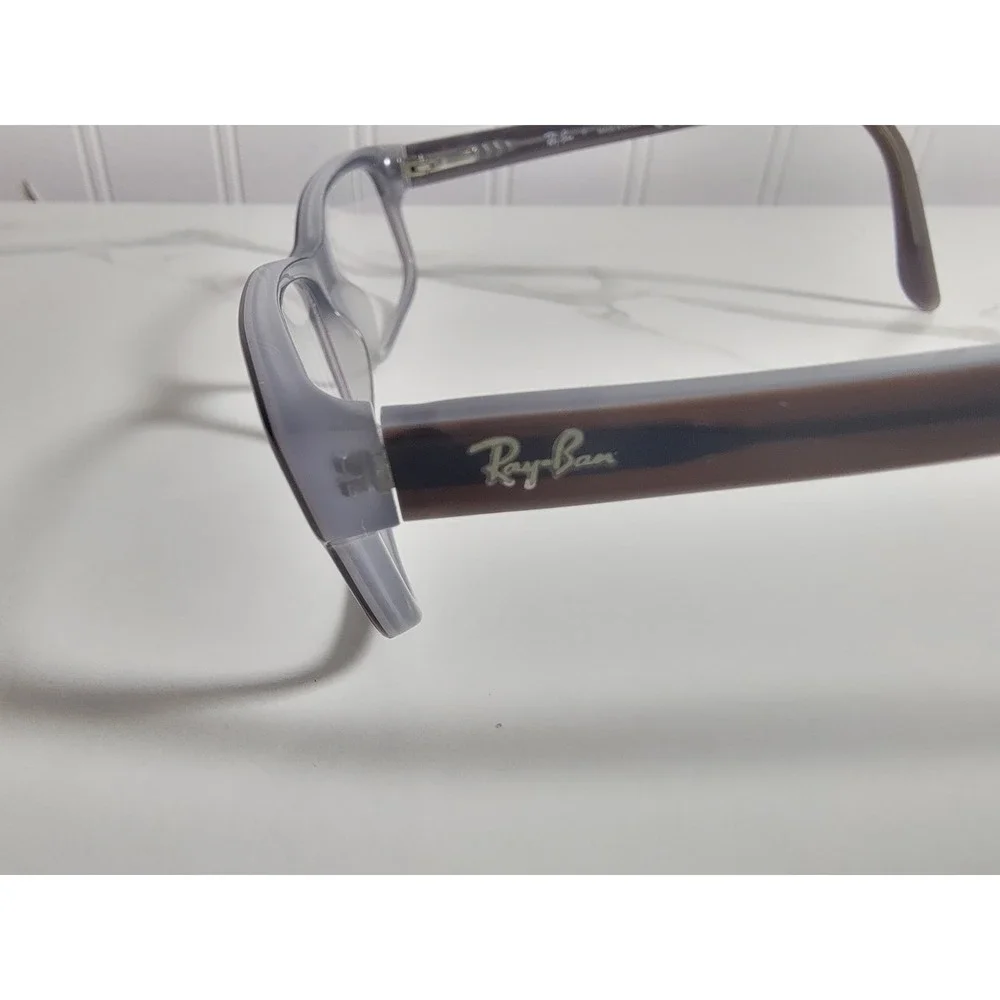Ray-Ban Eyeglasses Frames RB5187 5076 Gray Brown Acetate Rectangular 52-16-140